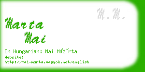 marta mai business card